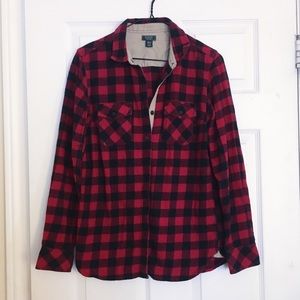 roots algonquin flannel shirt